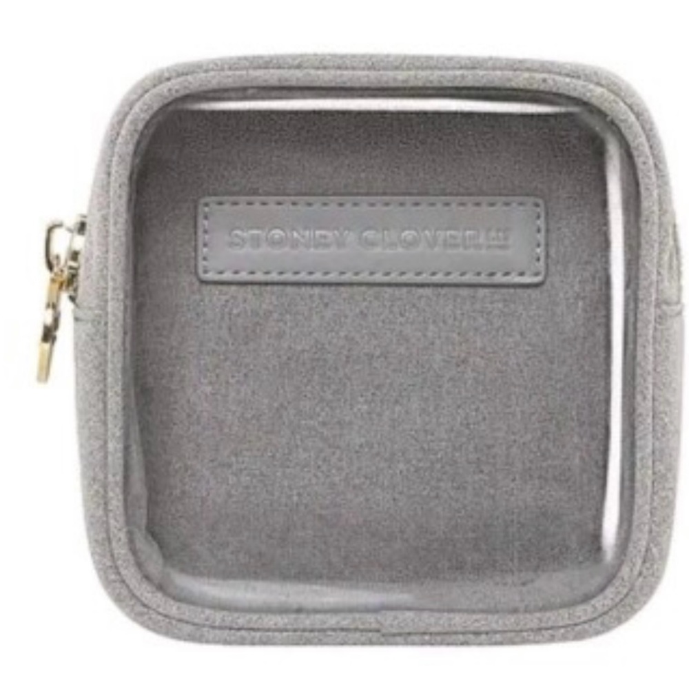 NWT Stoney Clover Lane Mini Pouch Clear Front in Heathered Gray